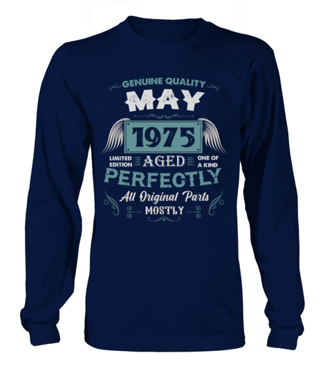 May 1975 Vintage Birthday Present Long sleeved Unisex