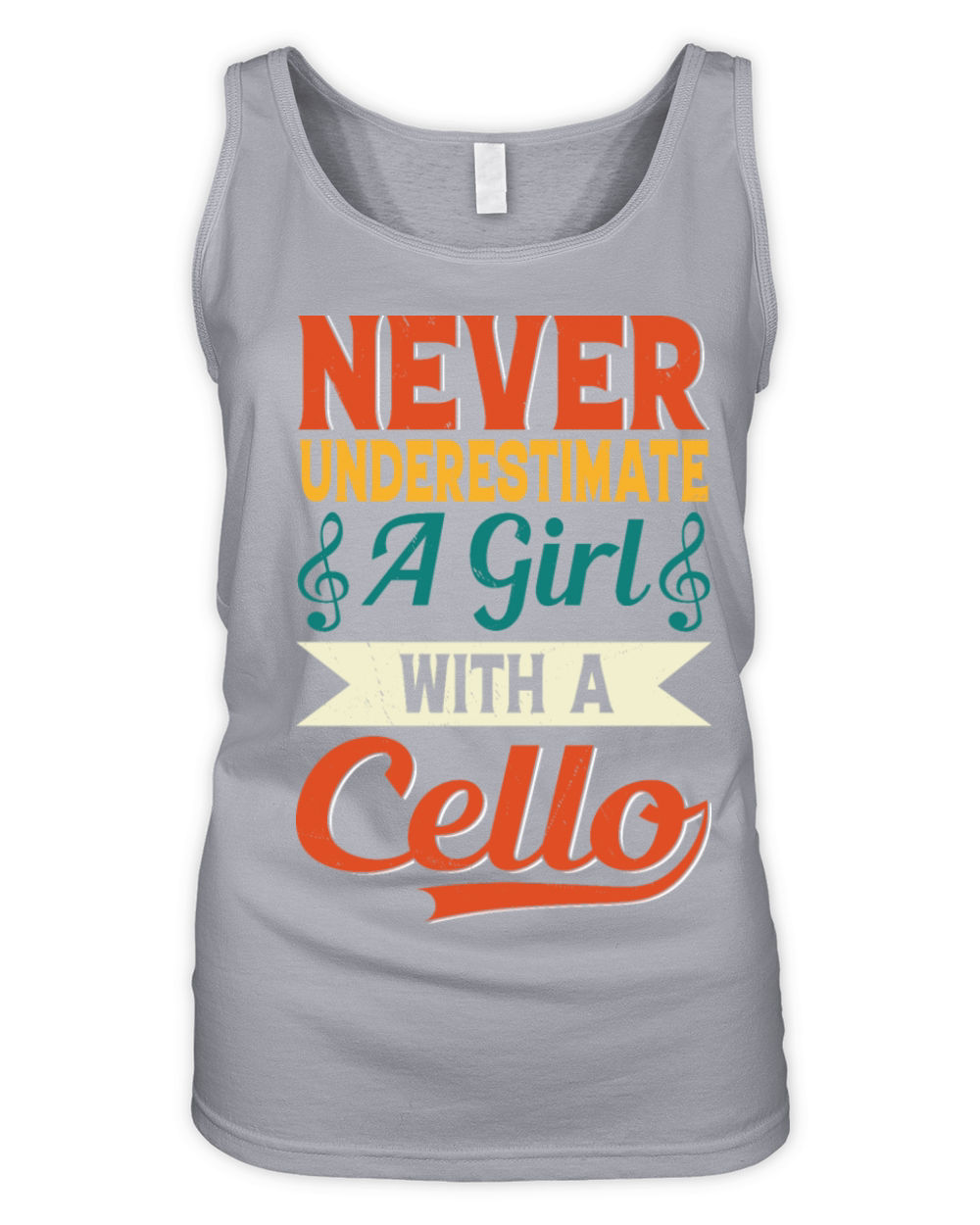 Never Underestimate A Girl With A Cello player Organic Women's Tank Top