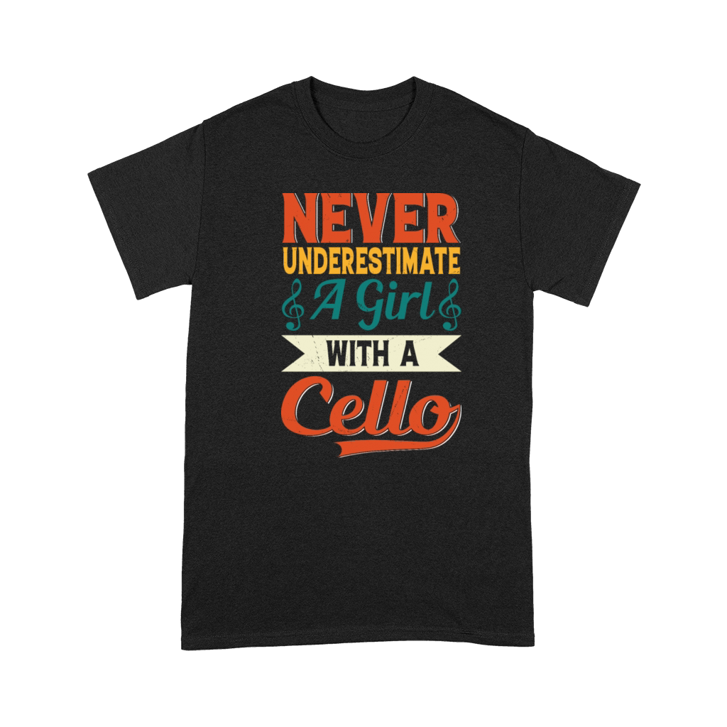 Never Underestimate A Girl With A Cello player Premium T-shirt