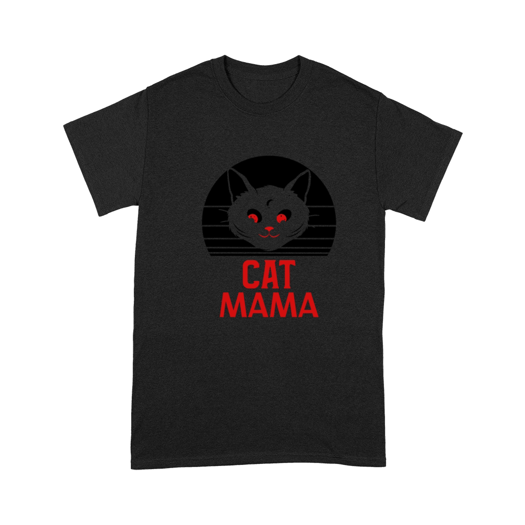 Vintage 80s Style Cat Mom Retro Distressed Funny Premium T-shirt