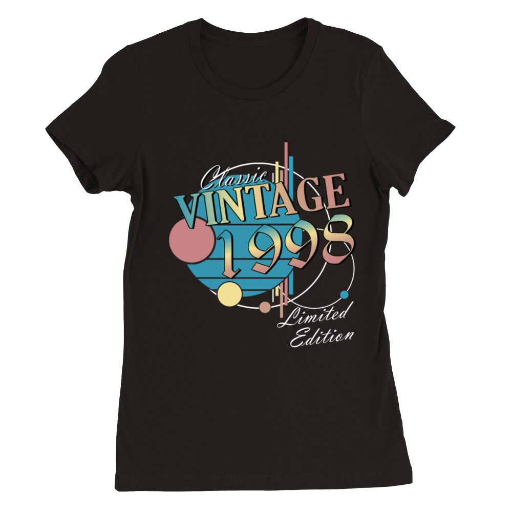 Birthday Vintage Birth Year 1998 Premium Womens Crewneck T-shirt