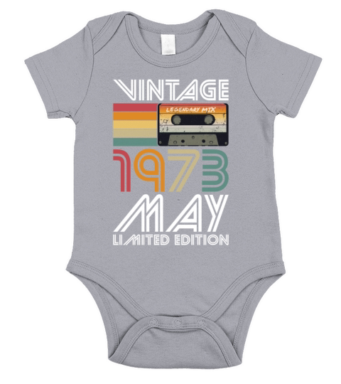 50th birthday may 1973 vintage 1973 Short Sleeve Baby One-Piece