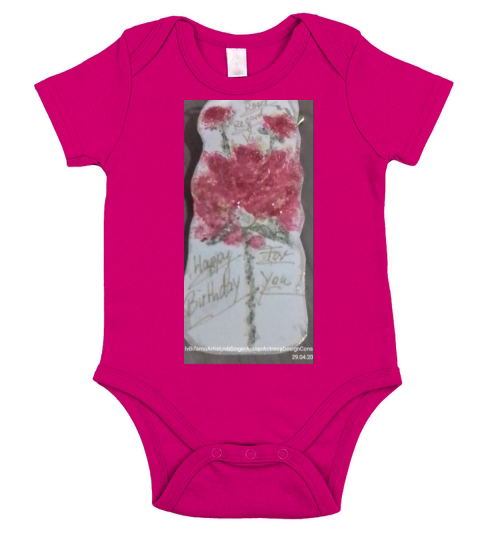 Renis Luxe Art Rose Short Sleeve Baby One-Piece