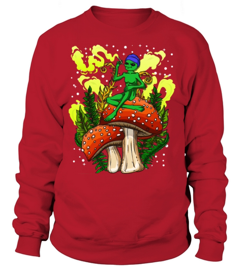 Psycadellic Magic Mushroom Alien LSD Acid Trip Sweatshirt Unisex