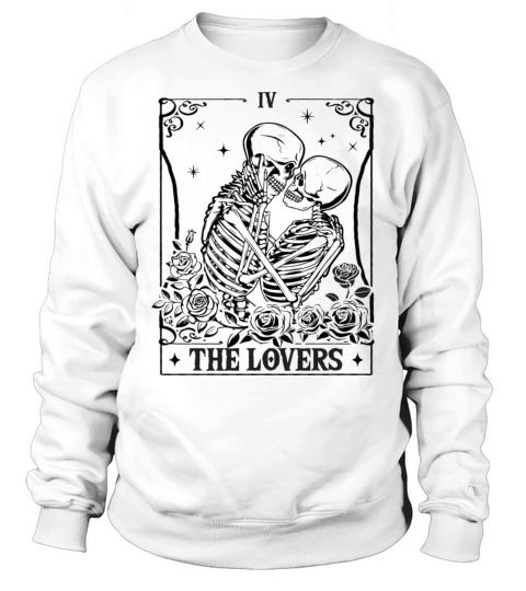 The Lovers Vintage Tarot Card Astrology Goth Sweatshirt Unisex