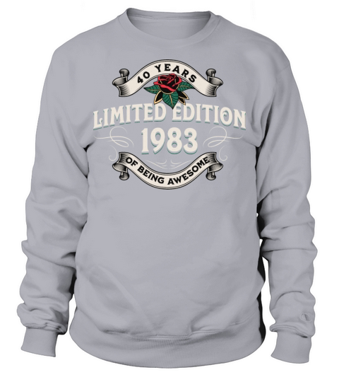 Vintage 1983 40 Years Being Awesome 40th Birthday Sweatshirt Unisex