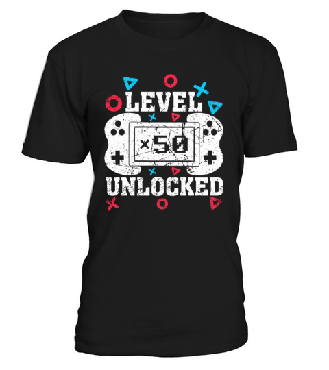 Vintage 50th Birthday Game Level 50 Unlocked 50 Ye T-Shirt Unisex