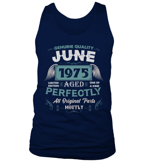 June 1975 Vintage Birthday Present Tank Top Unisex
