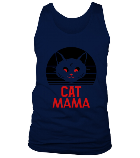 Vintage 80s Style Cat Mom Retro Distressed Funny Tank Top Unisex