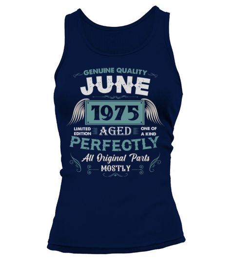 June 1975 Vintage Birthday Present Tank top Woman