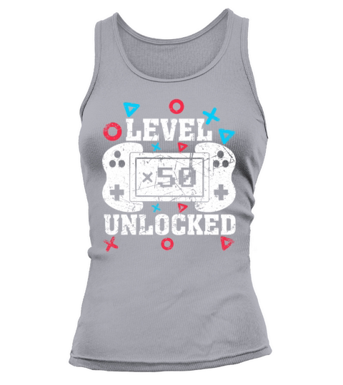 Vintage 50th Birthday Game Level 50 Unlocked 50 Ye Tank top Woman