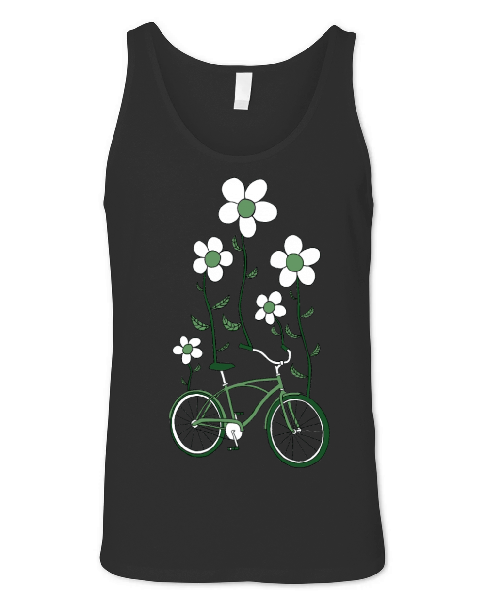 bike flowers shirt Unisex Jersey Tank