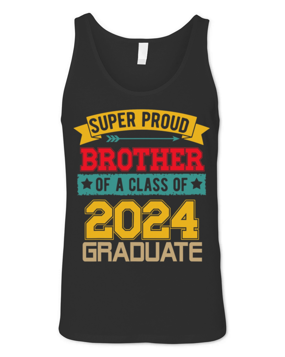 Super Proud Brother Of A Class Of 2024 Graduate Unisex Jersey Tank