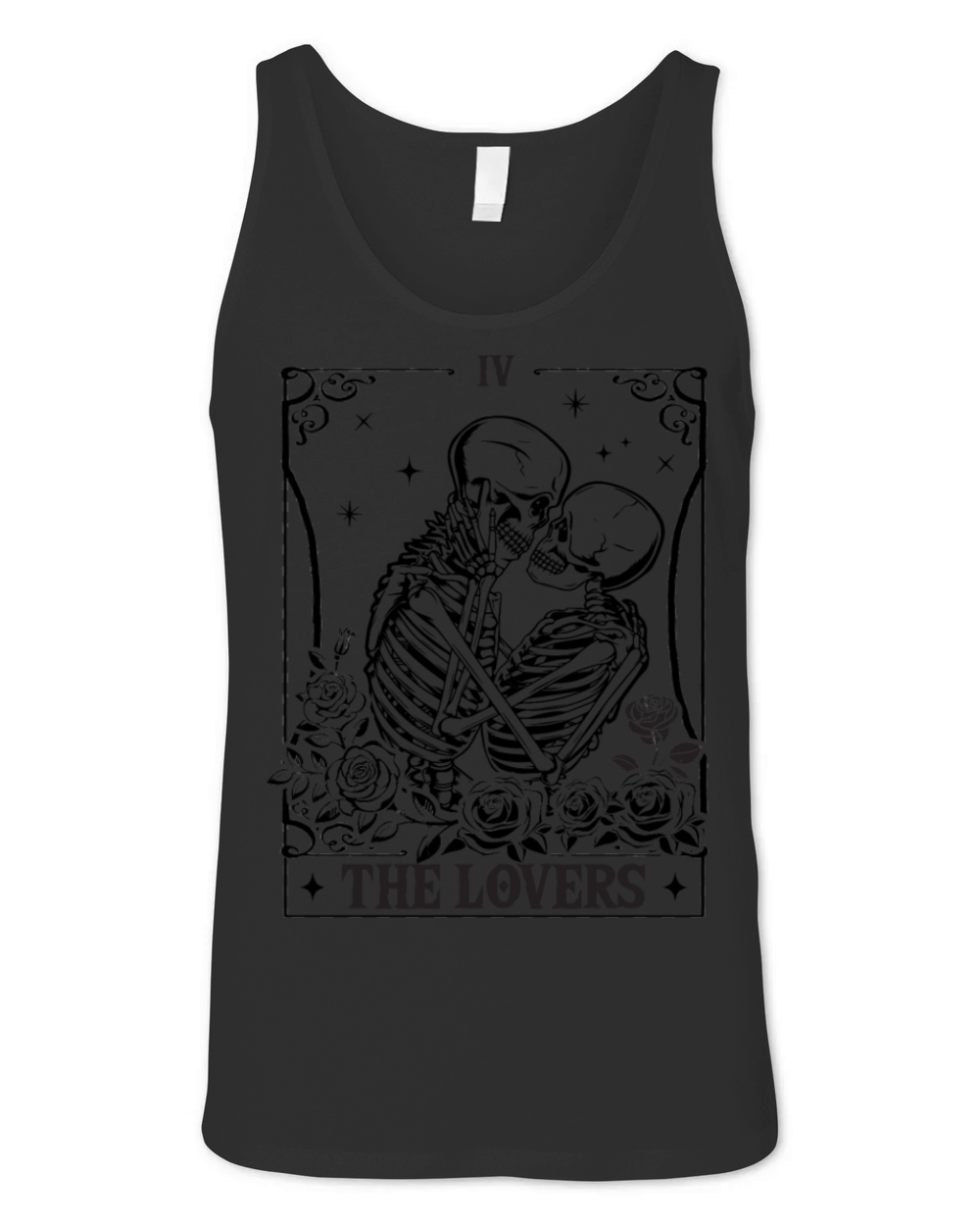 The Lovers Vintage Tarot Card Astrology Goth Unisex Jersey Tank