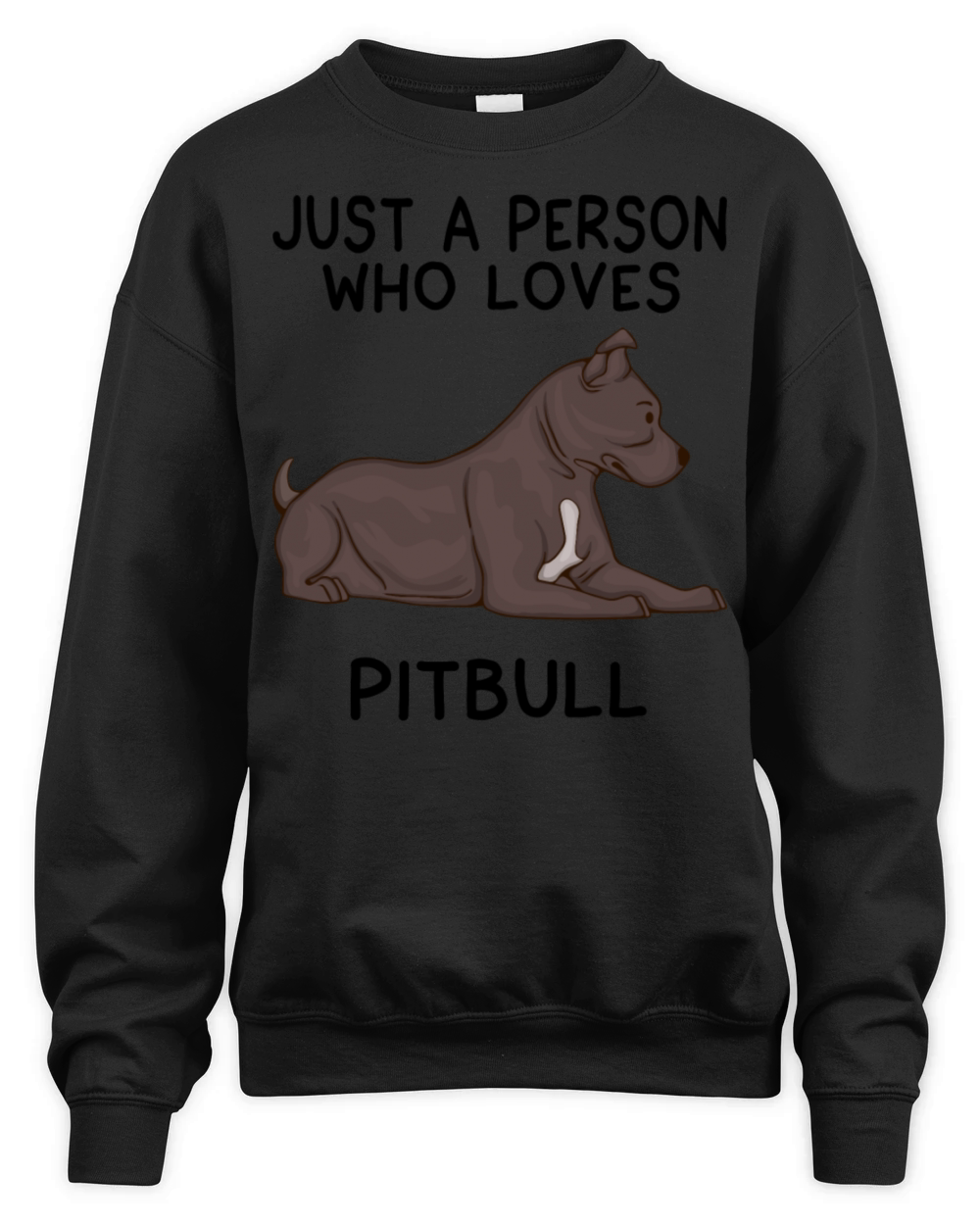 Just a person who loves pitbull Unisex Premium Crewneck Sweatshirt