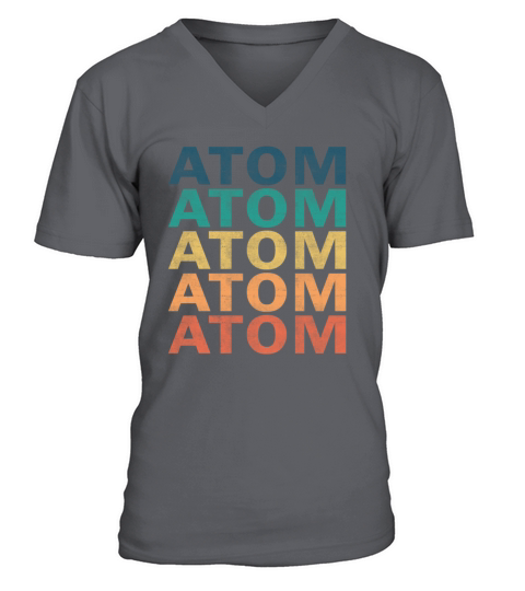 Atom Name T Shirt - Atom Vintage Retro Name Gift I V-Neck T-shirt