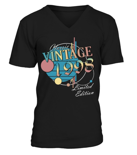 Birthday Vintage Birth Year 1998 V-Neck T-shirt