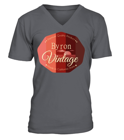 Byron Vintage Design V-Neck T-shirt
