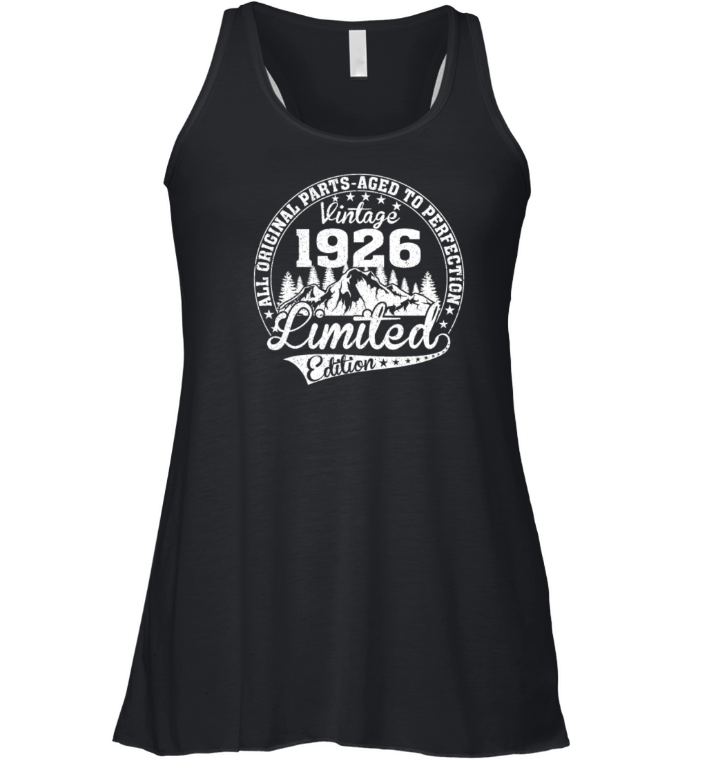 96th Birthday Vintage Legends Born In 1926 96 Year Women's Flowy Tank Top
