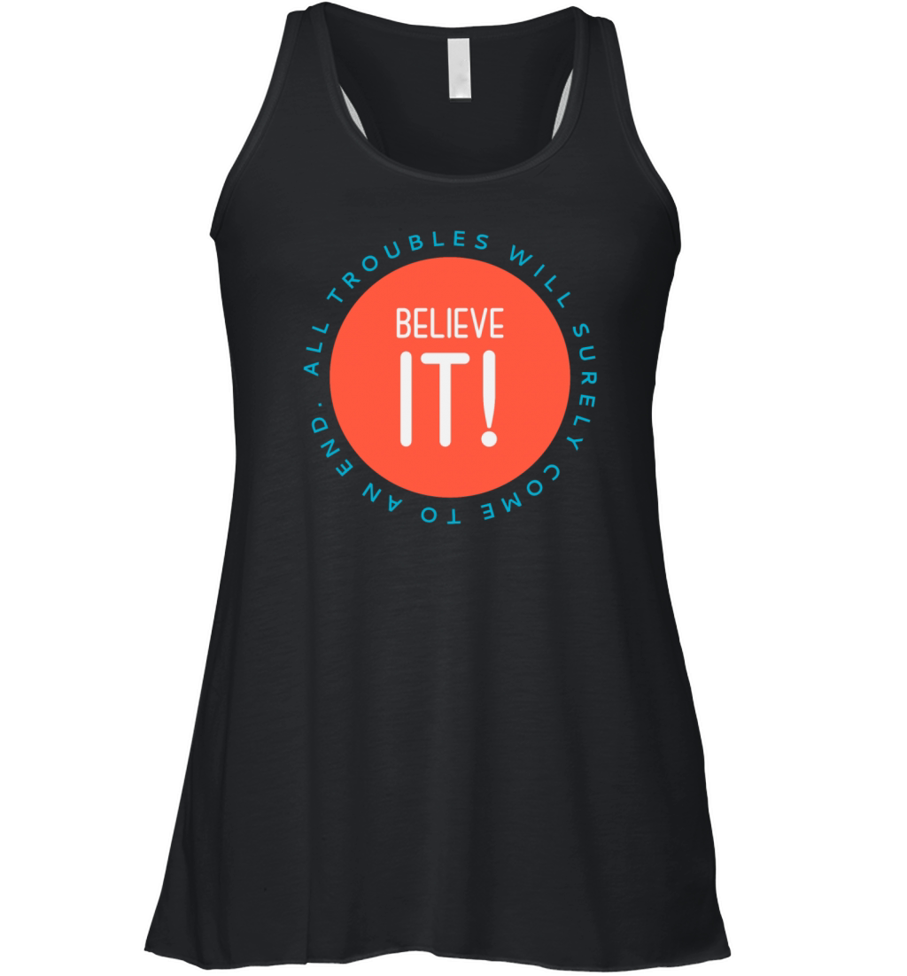 motivational words design Women's Flowy Tank Top