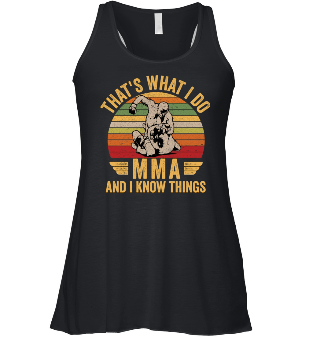 Vintage Mma Martial Art With Funny Quote Great For Women's Flowy Tank Top