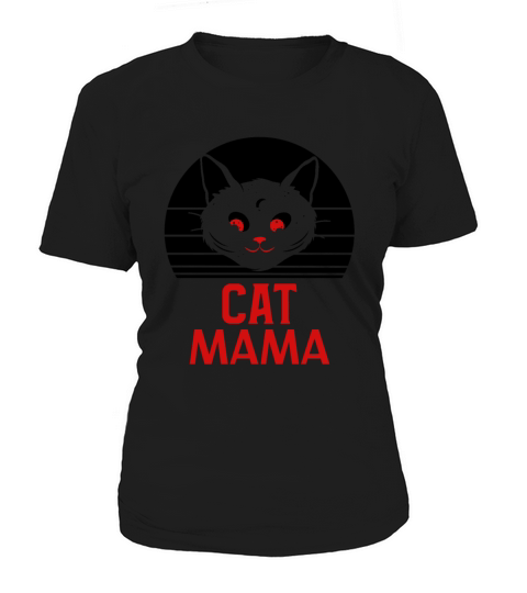 Vintage 80s Style Cat Mom Retro Distressed Funny Women's T-Shirt