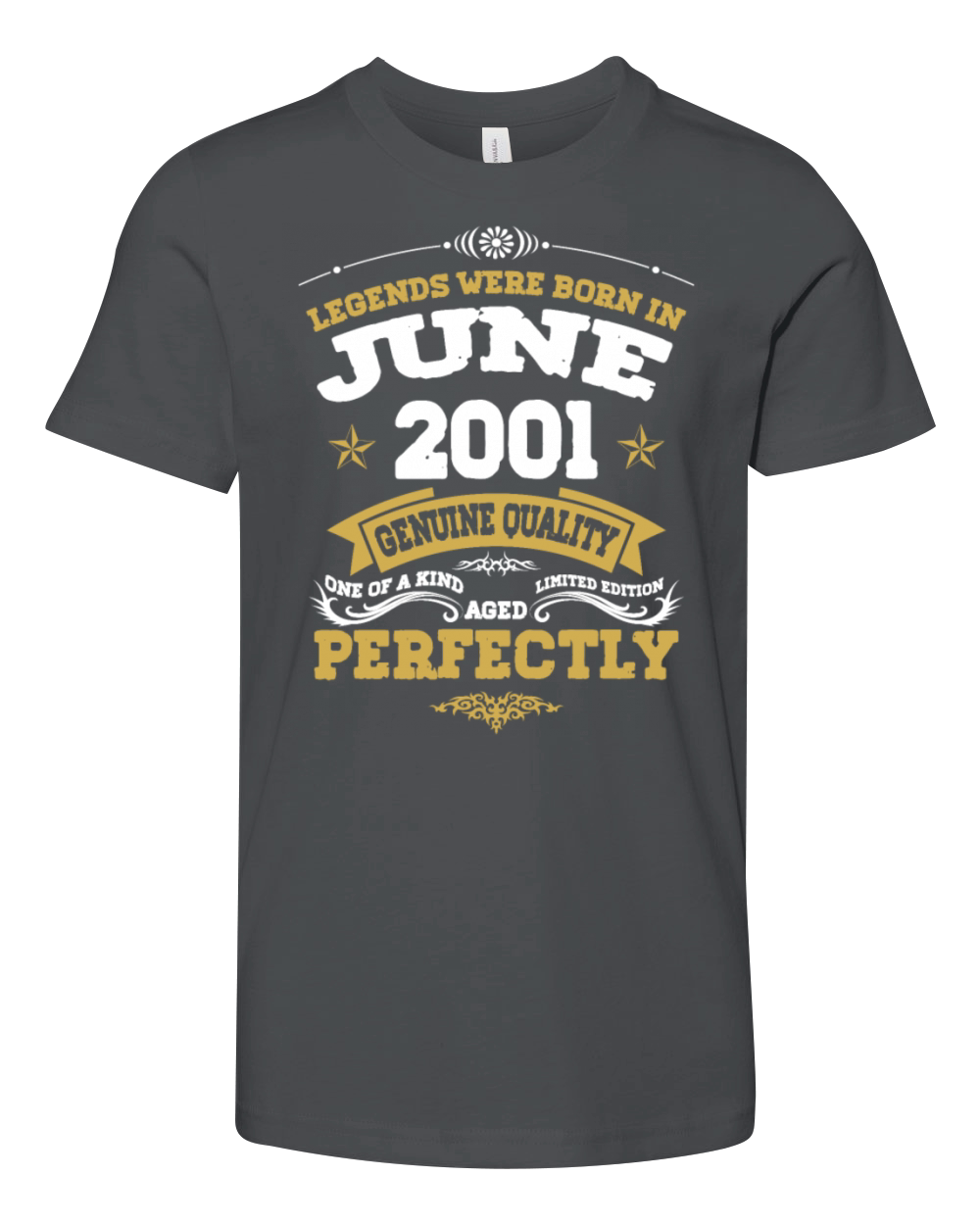Vintage Aged To Perfection June 2001 Youth Unisex Jersey Tee