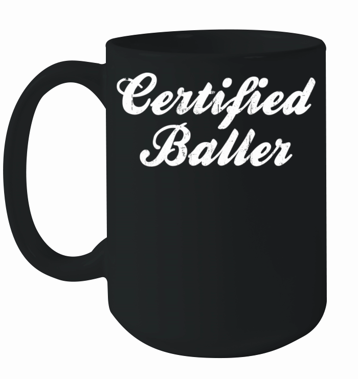 Certified Baller Vintage Basketball Design Ceramic Mug