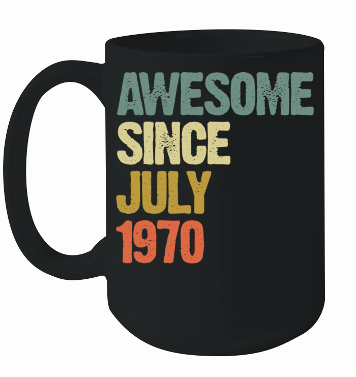 Distressed Vintage Awesome Since July 1970 Ceramic Mug