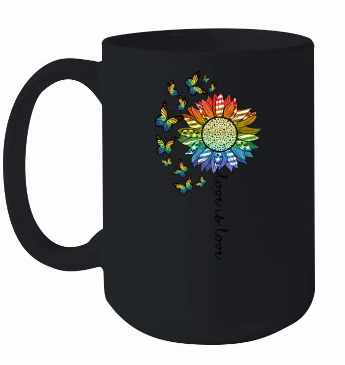 Love Is love Sunflower Sublimation Ceramic Mug