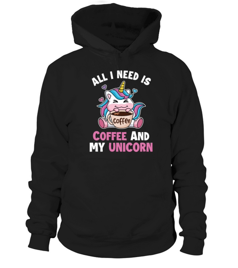 Coffee and my Unicorn Barista Queen Latte Art Hoodie Unisex