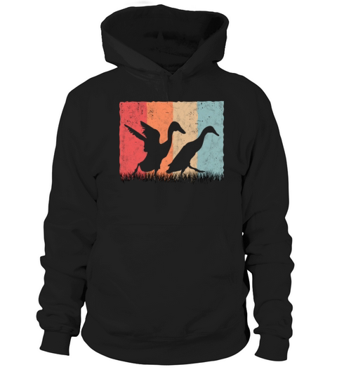 Indian Runner Duck Retro Bottle Vintage Hoodie Unisex