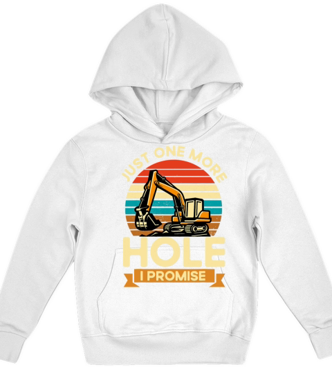 Excavator Construction Worker Operator Vintage One Kids Hoodie