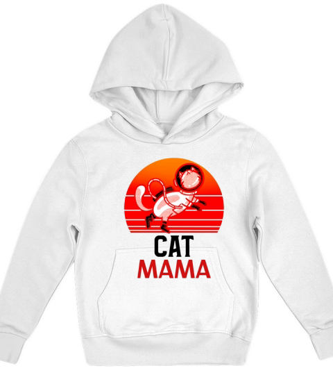 Vintage Cat Mom Tee 80s Style Cat Lady Retro Shirt Kids Hoodie