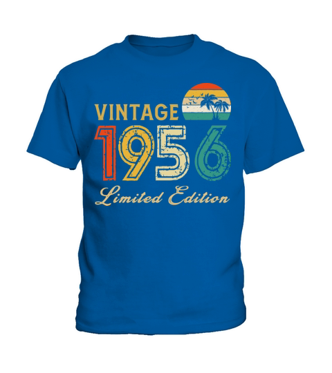 Vintage 1956 Limited Edition Made In 1956 Birthday Kids T-Shirt