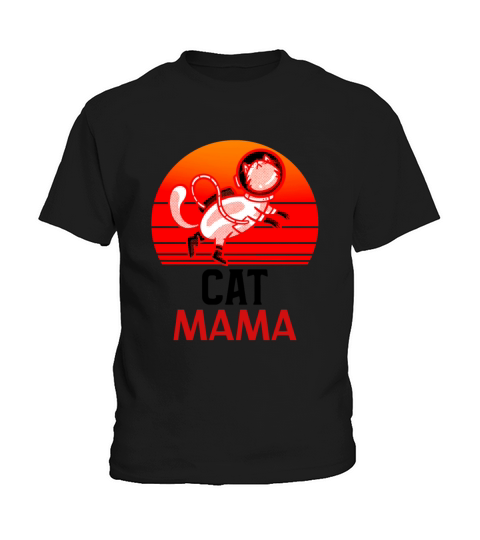 Vintage Cat Mom Tee 80s Style Cat Lady Retro Shirt Kids T-Shirt