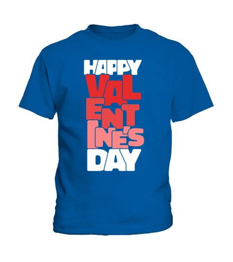 Vintage Happy Valentines Day February 14 Typograp Kids T-Shirt