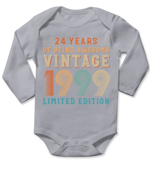 24 years of being awesome vintage 1999 limited edi Long Sleeve Baby One-Piece