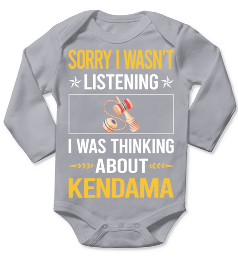 Sorry I Was Not Listening Kendama Long Sleeve Baby One-Piece