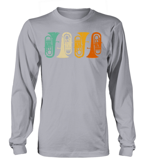 Baritone Euphonium Retro Vintage Tuba Brass Long sleeved Unisex