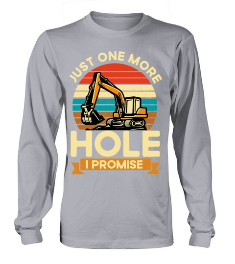 Excavator Construction Worker Operator Vintage One Long sleeved Unisex