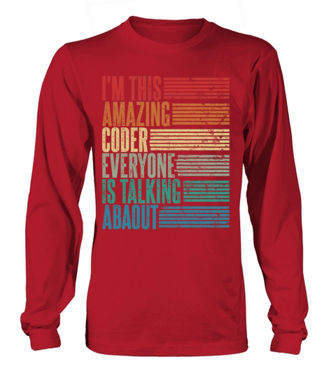 Vintage Coder Profession Gift Retro Long sleeved Unisex