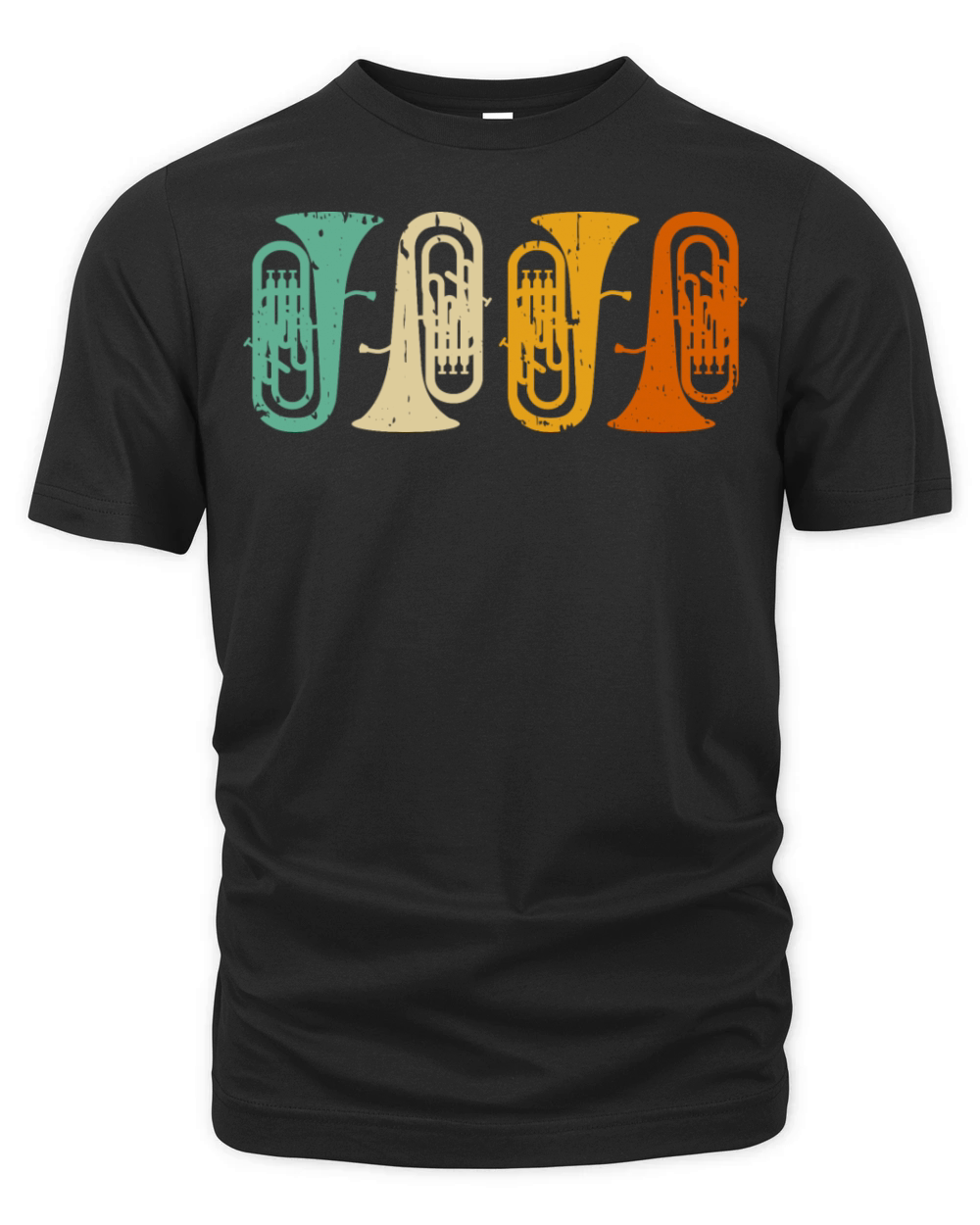 Baritone Euphonium Retro Vintage Tuba Brass Organic Unisex T-shirt
