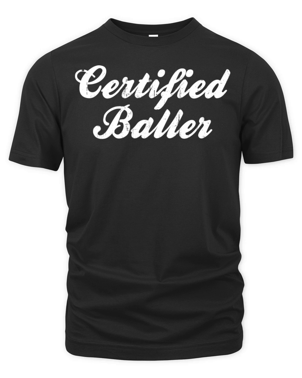 Certified Baller Vintage Basketball Design Organic Unisex T-shirt