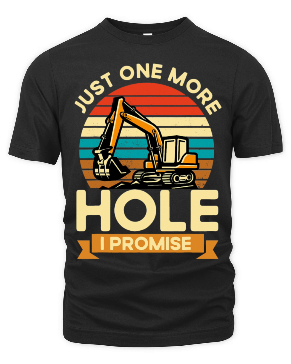 Excavator Construction Worker Operator Vintage One Organic Unisex T-shirt