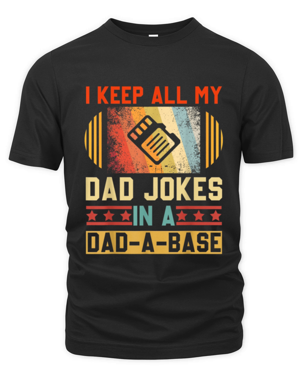 I Keep All My Dad Jokes In A Dad-A-Base Vintage Organic Unisex T-shirt