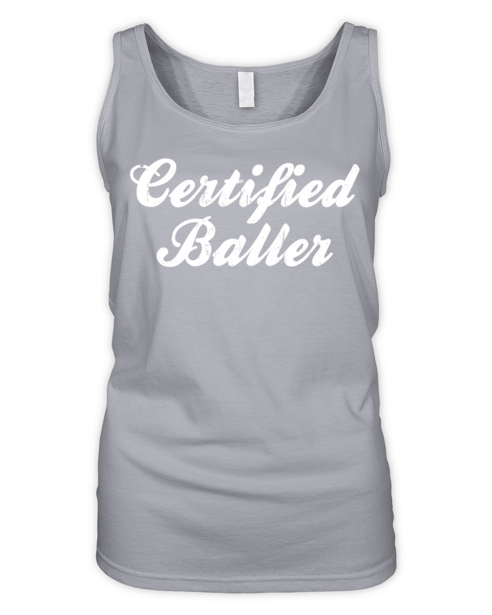 Certified Baller Vintage Basketball Design Organic Women's Tank Top