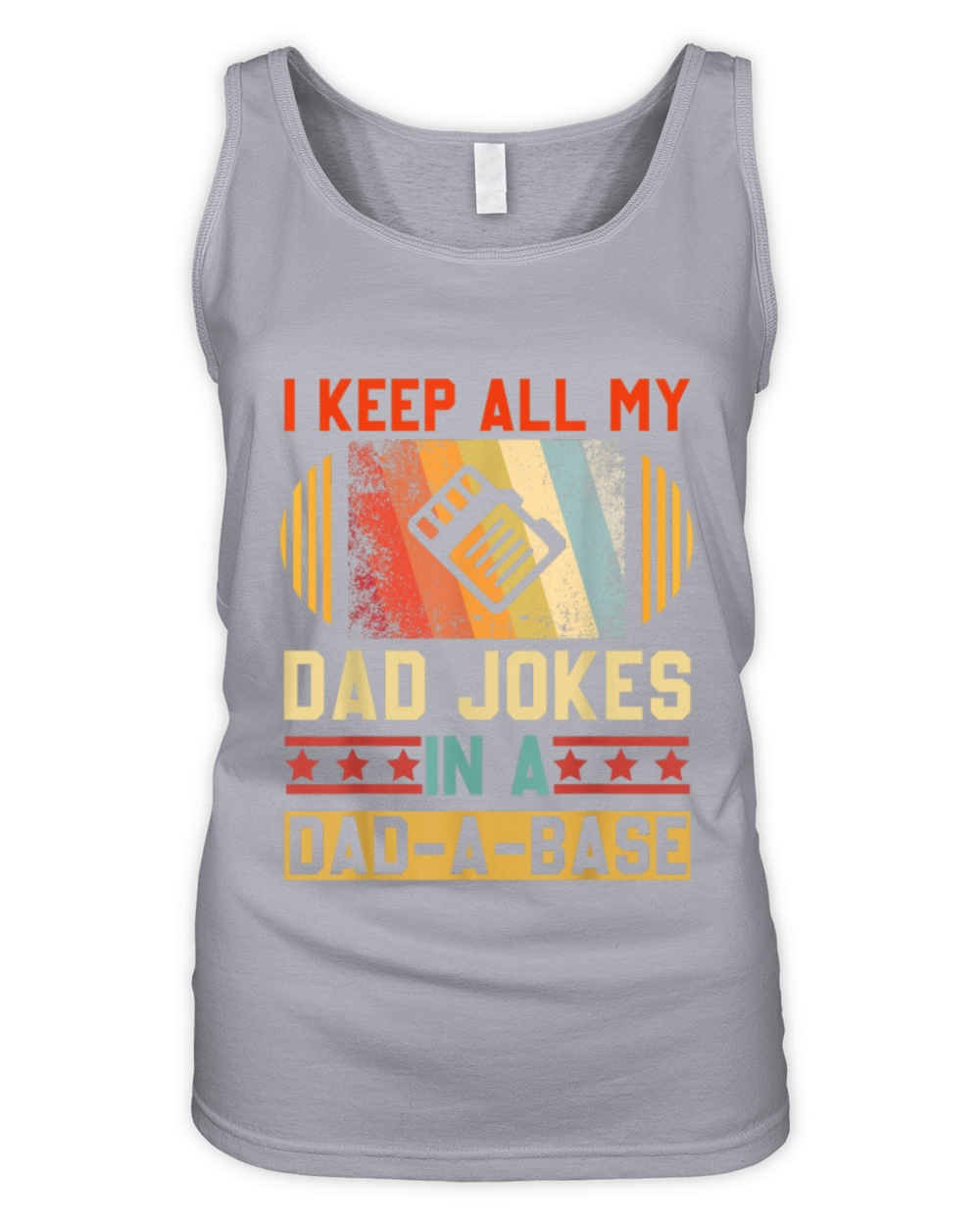 I Keep All My Dad Jokes In A Dad-A-Base Vintage Organic Women's Tank Top