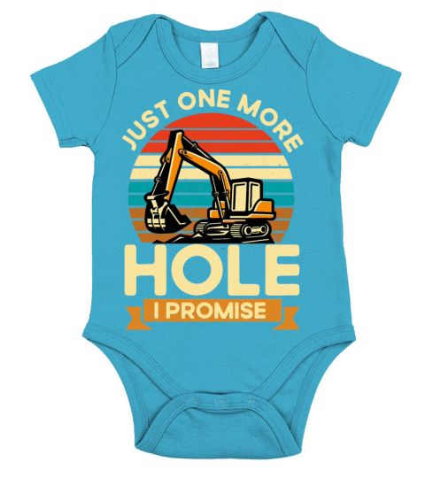 Excavator Construction Worker Operator Vintage One Short Sleeve Baby One-Piece