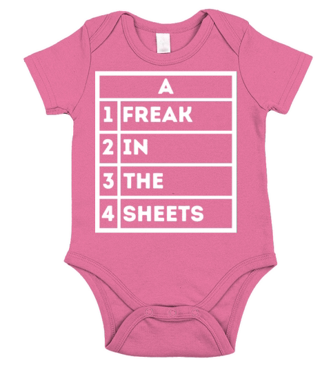 Freak In The Sheets Excel Sheet Spreadsheet Funny Short Sleeve Baby One-Piece